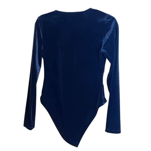 Pimkie Womens Body Suit Size Medium Black Velvet Mesh Stretch Casual New - Picture 9 of 9